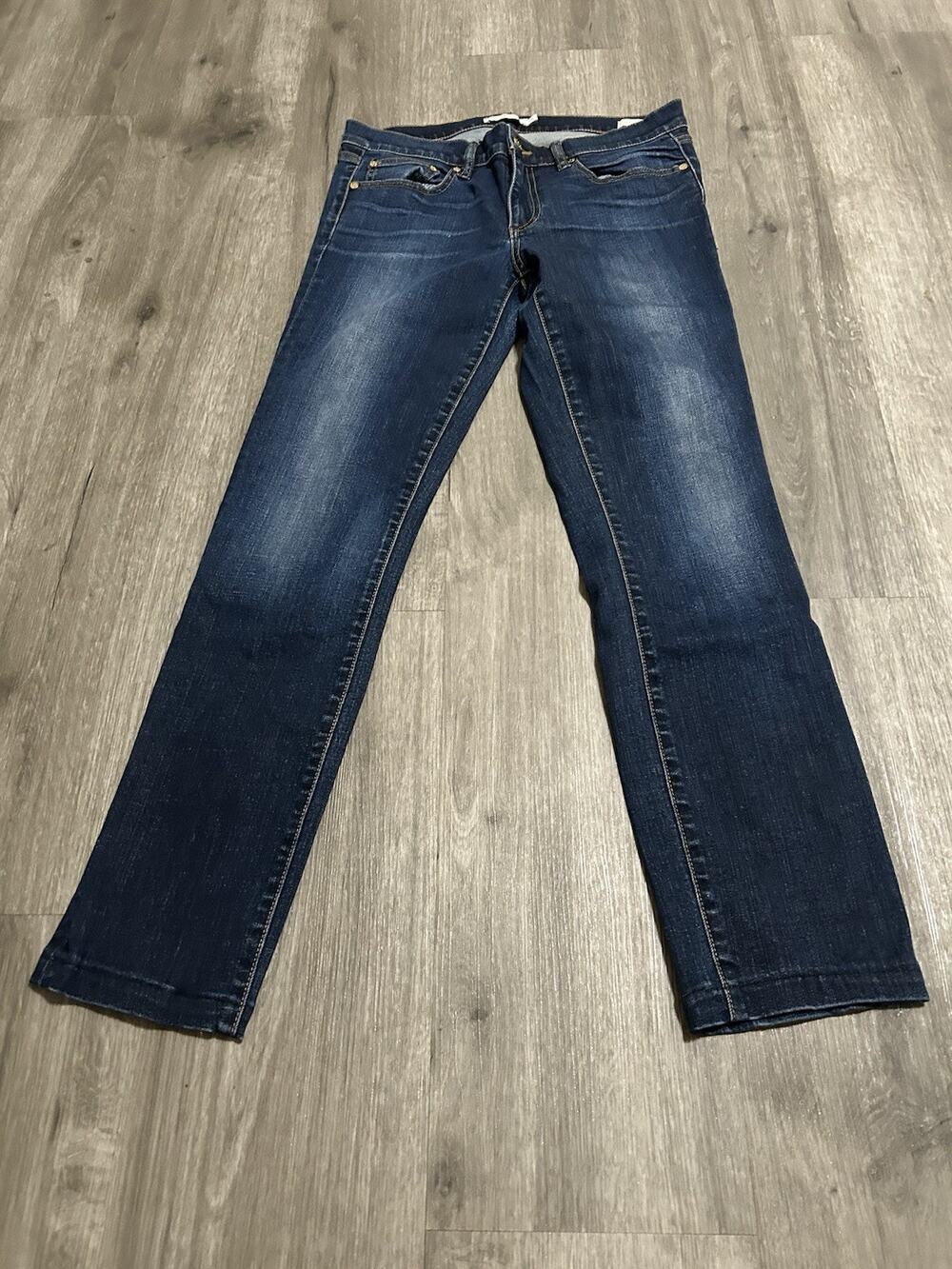 Tory Burch Super Skinny Jeans Womens 28 Logo Pocket Dark Wash Stretch Denim